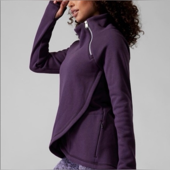 Excellent condition Athleta Karma fleece wrap sweater - Picture 3 of 12